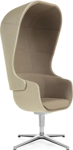 Profim Nu 11F - Sessel mit Fußkreuz, große Schale, mit Kapuze, Gleiter