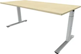 Palmberg CREW Schreibtisch mit C-Fußgestell, 180x80 cm, höhenverstellbar